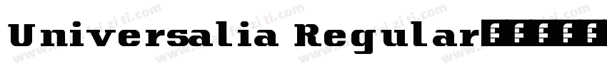 Universalia Regular字体转换